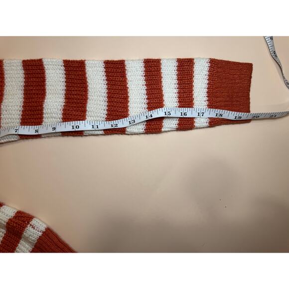 NWT American Eagle Rust and White Striped Knit Sweater Size XS - Picture 8 of 9